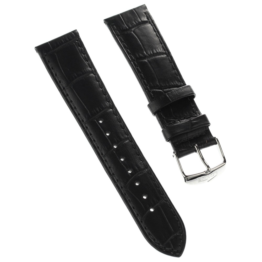 Lotus Herren Uhrenarmband 22mm Leder-Band schwarz für Lotus L15956 L15961 L15955 ULA15956/S