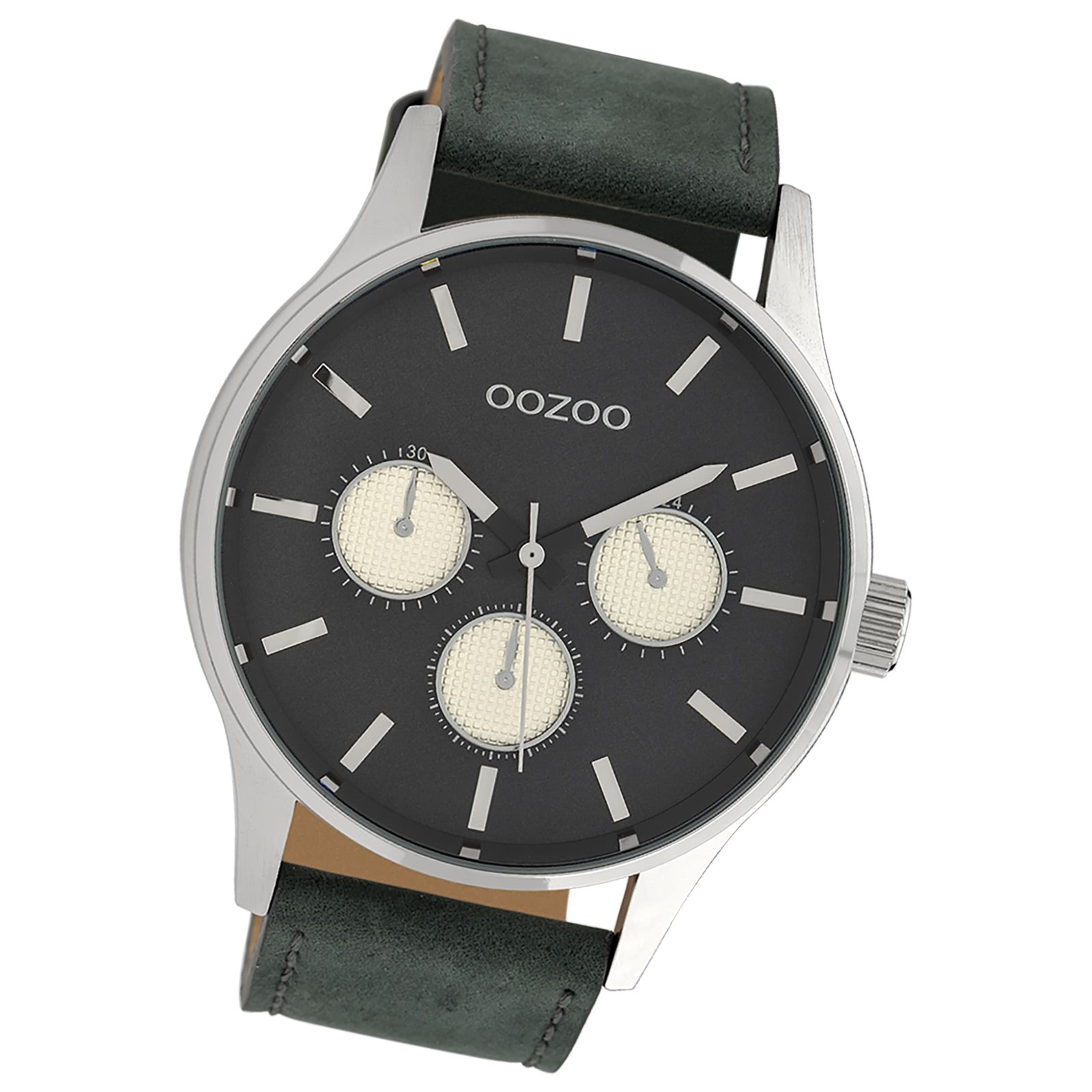 Oozoo Herren Armbanduhr Timepieces Analog Leder schwarz UOC10048