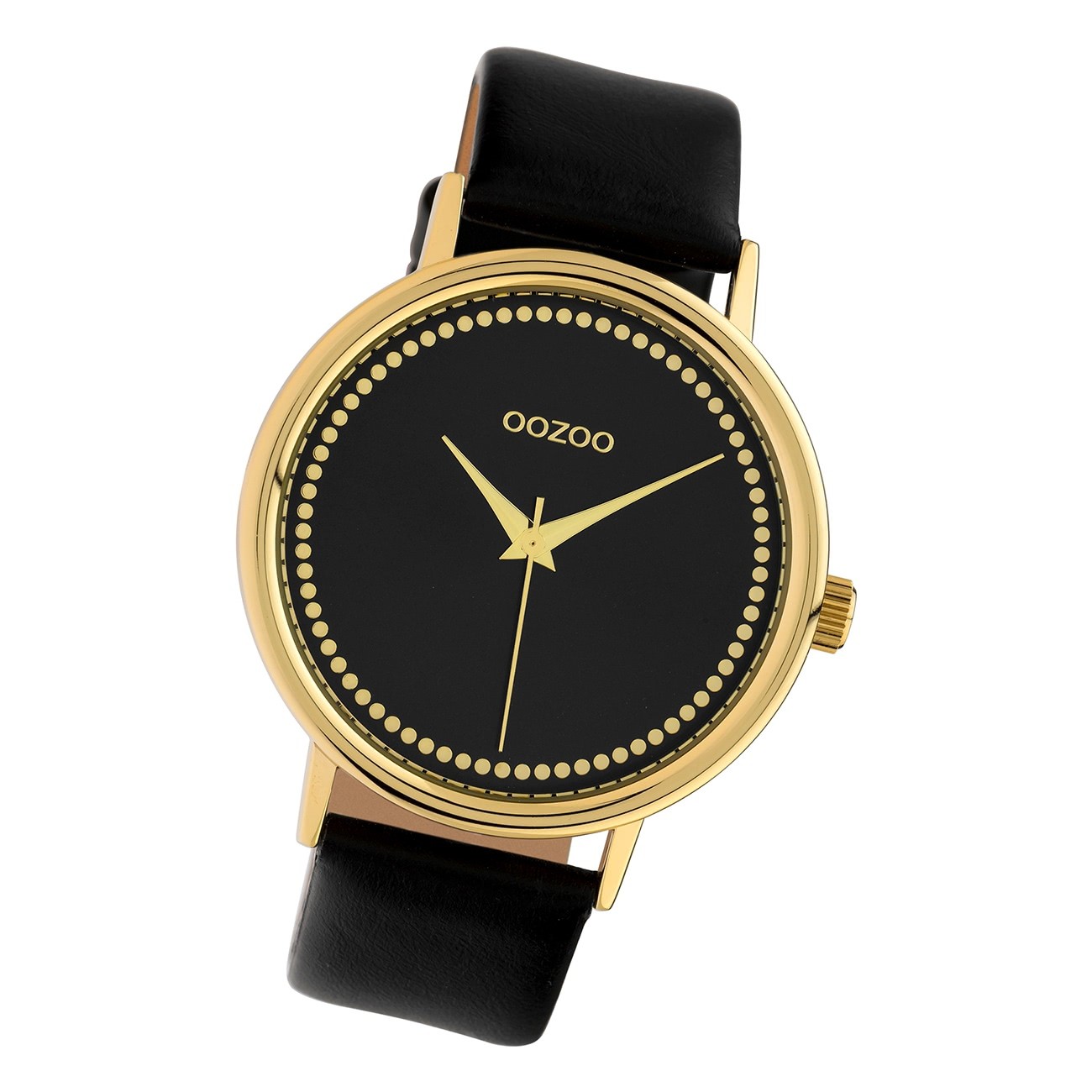 Oozoo Damen Armbanduhr Timepieces C10152 Analog Leder schwarz UOC10152