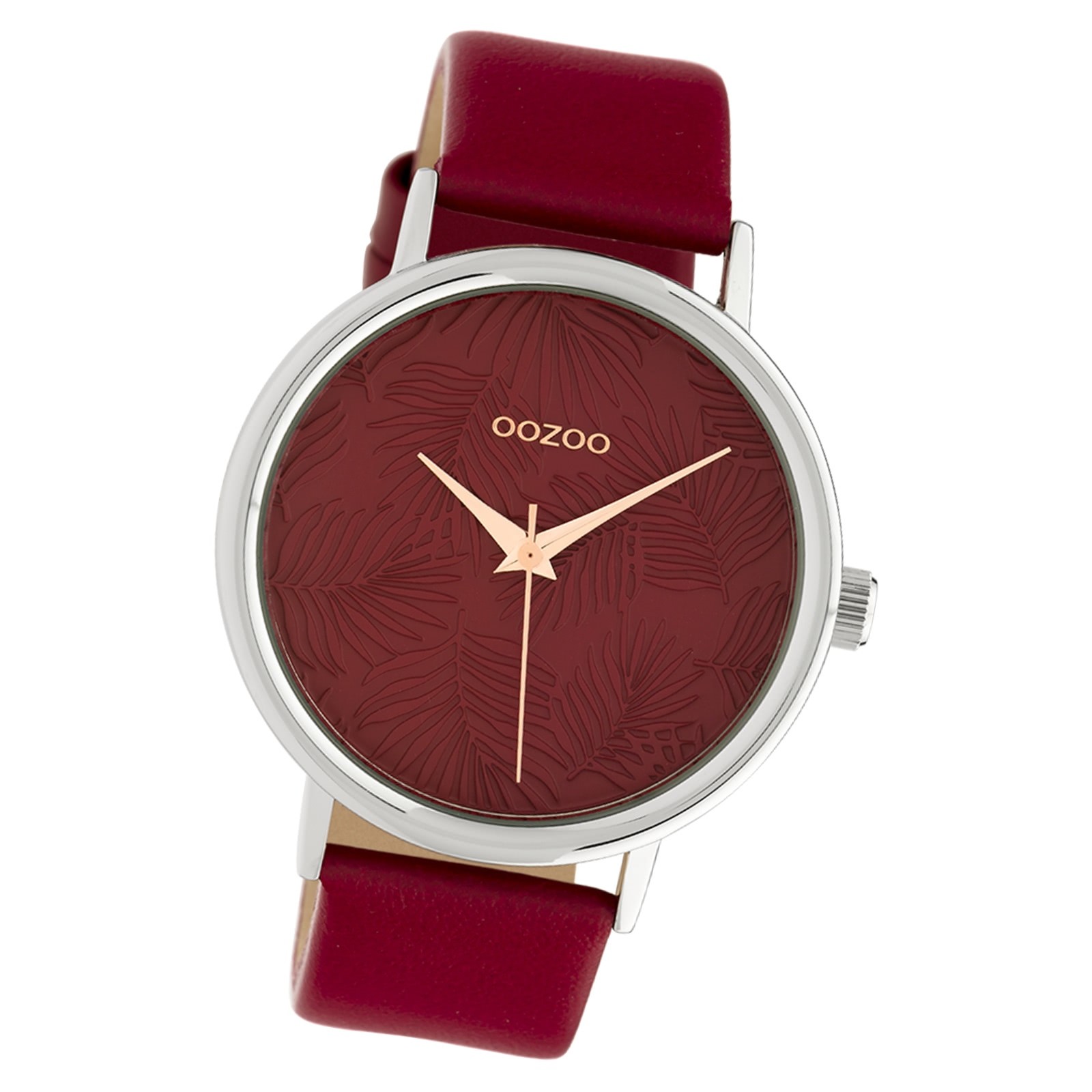 Oozoo Damen Armbanduhr Timepieces C10163 42mm Quarz Leder rot UOC10163