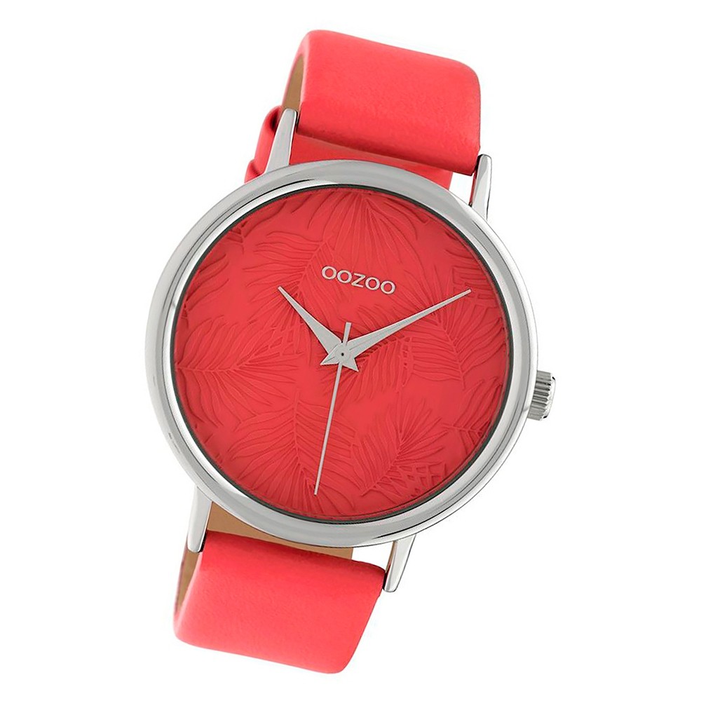 Oozoo Damen Armbanduhr Timepieces C10166 Quarzwerk Leder rot UOC10166