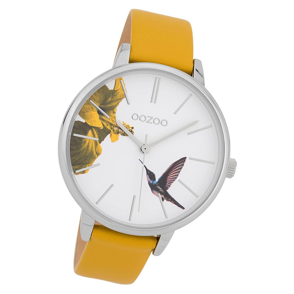 Oozoo Damen Armbanduhr Timepieces C9761 Quarzwerk Leder gelb UOC10182