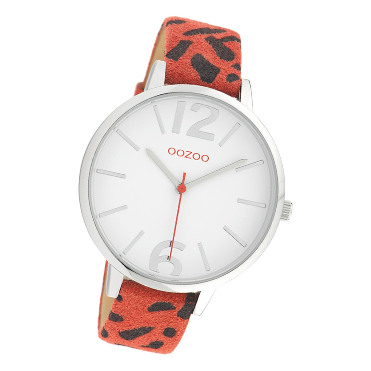 Oozoo Damen Armbanduhr Timepieces Analog Leder rot schwarz UOC10194