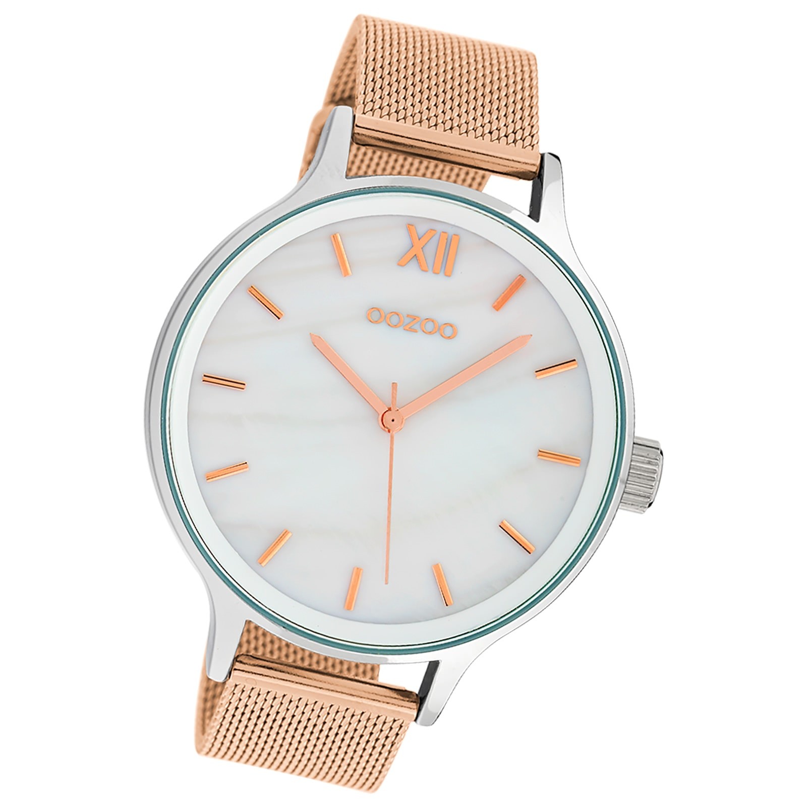 Oozoo Damen Armbanduhr Timepieces Analog Metall rose UOC10231