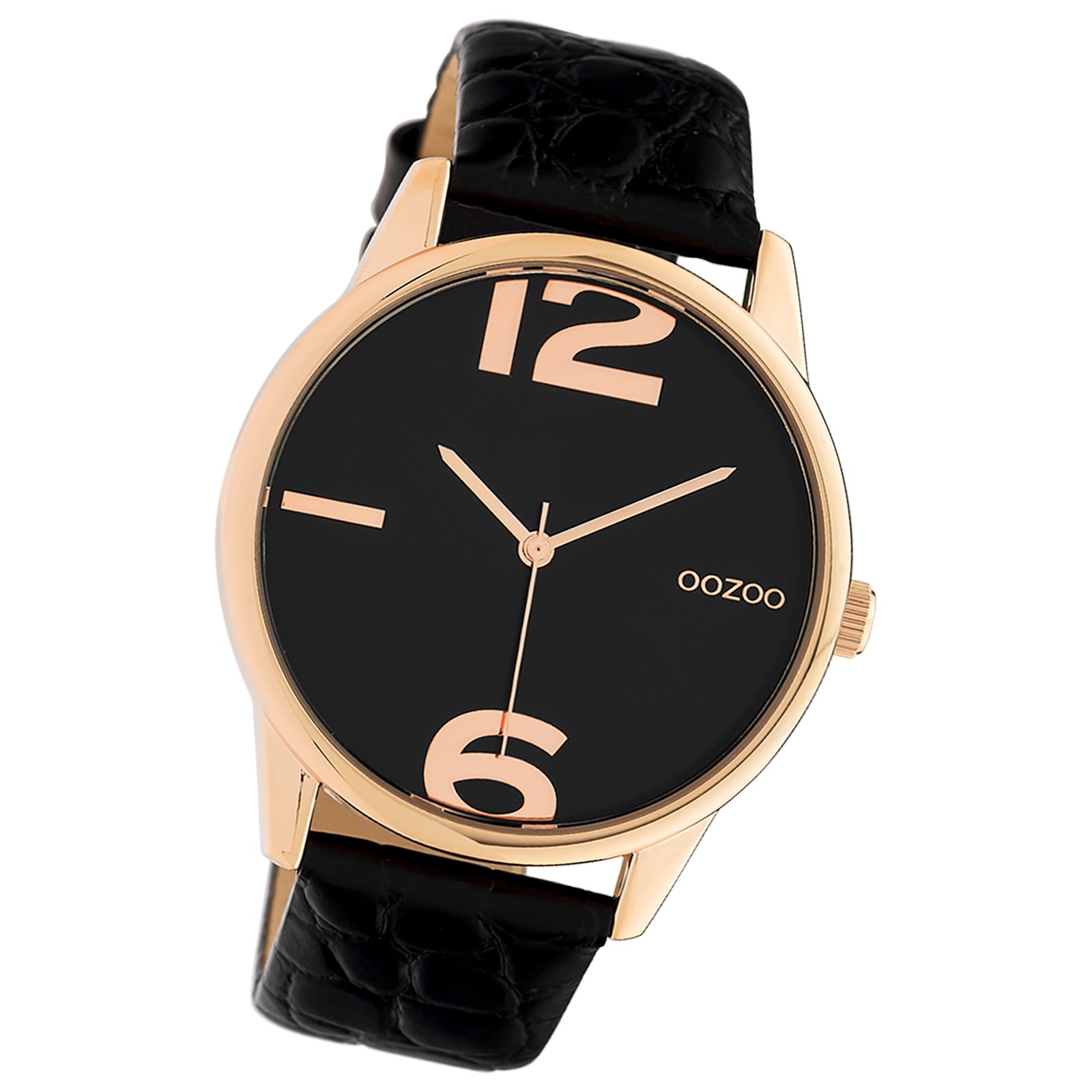 Oozoo Damen Armbanduhr Timepieces Analog Leder schwarz UOC10379