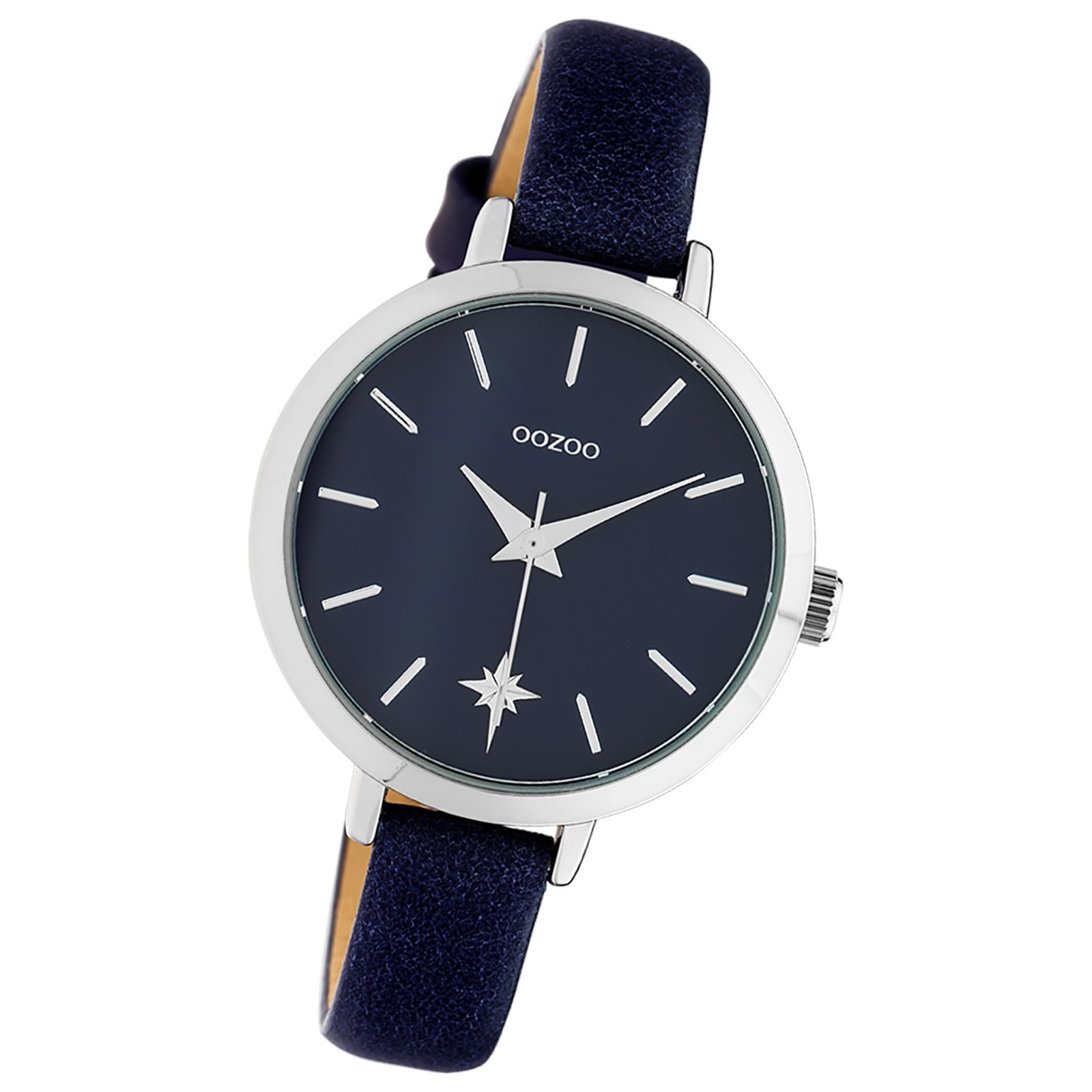 Oozoo Damen Armbanduhr Timepieces Analog Leder dunkelblau UOC10388