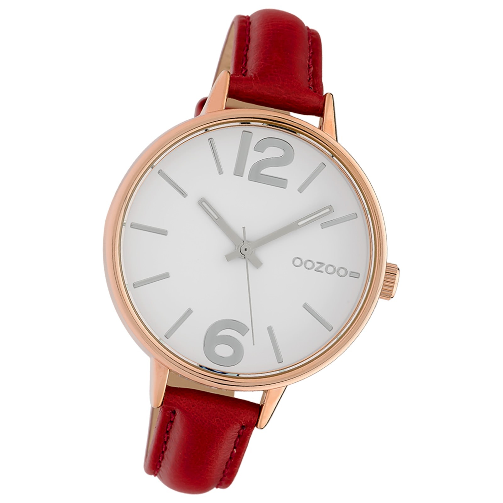 Oozoo Damen Armbanduhr Timepieces Analog Leder rot UOC10458