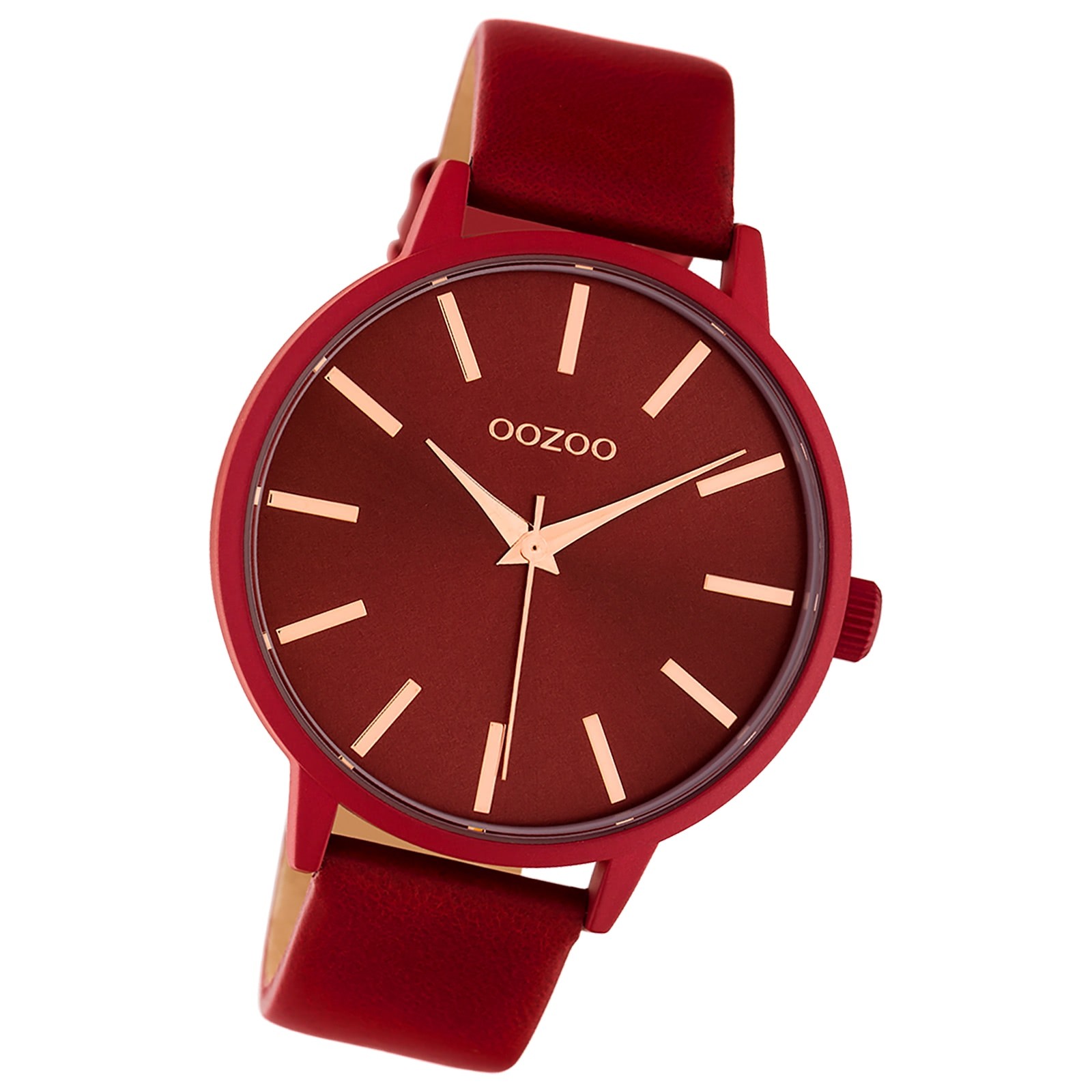 Oozoo Damen Armbanduhr Timepieces C10618 Analog Leder rot UOC10618