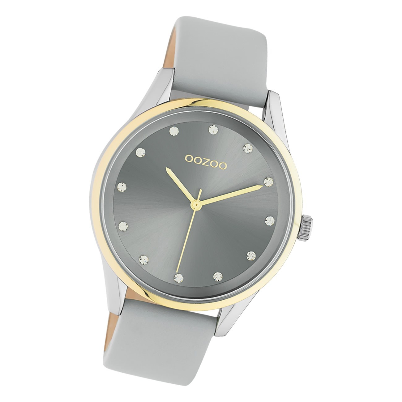 Oozoo Damen Armbanduhr Timepieces C10950 Analog Leder grau UOC10950