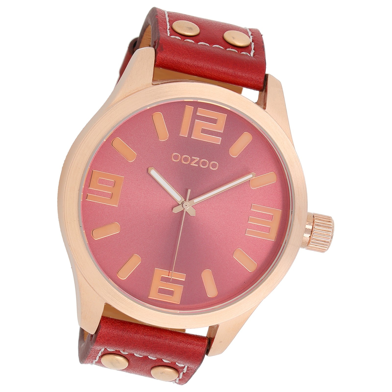 Oozoo Damen Armbanduhr Timepieces Analog Leder rot UOC1105A