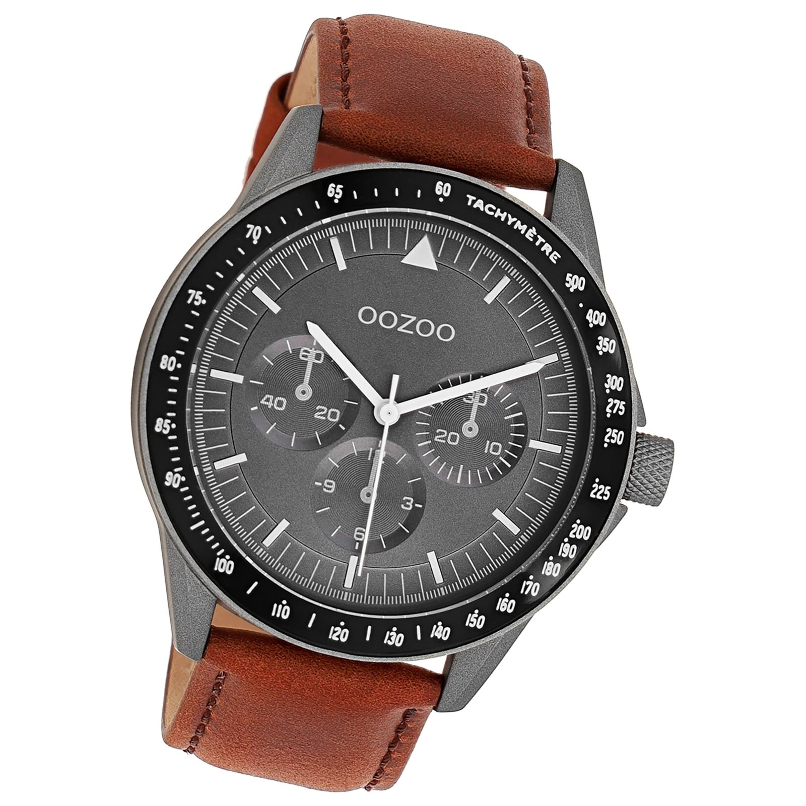 Oozoo Herren Armbanduhr Timepieces Analog Leder braun UOC11112