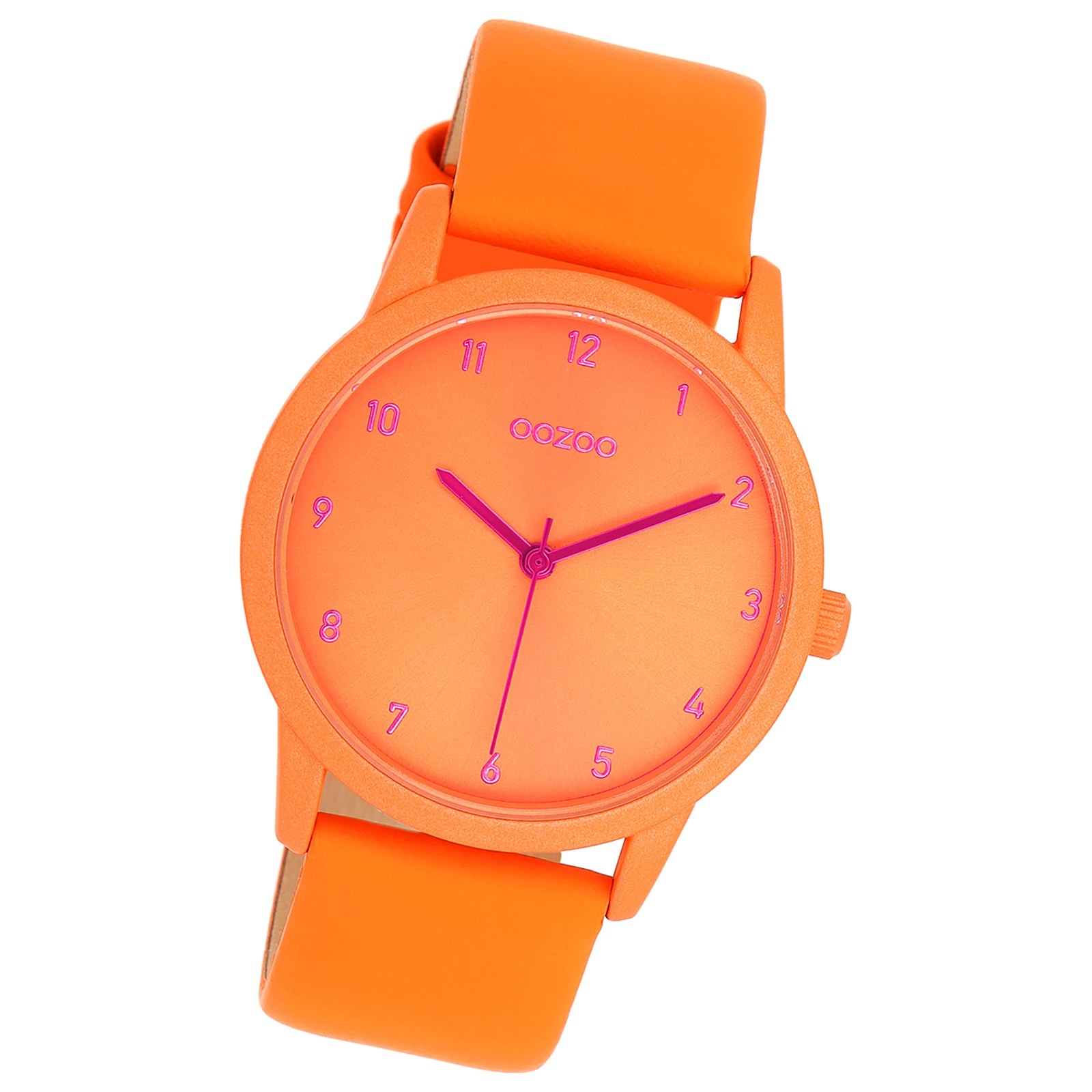 Oozoo Damen Armbanduhr Timepieces Analog Leder orange UOC11171