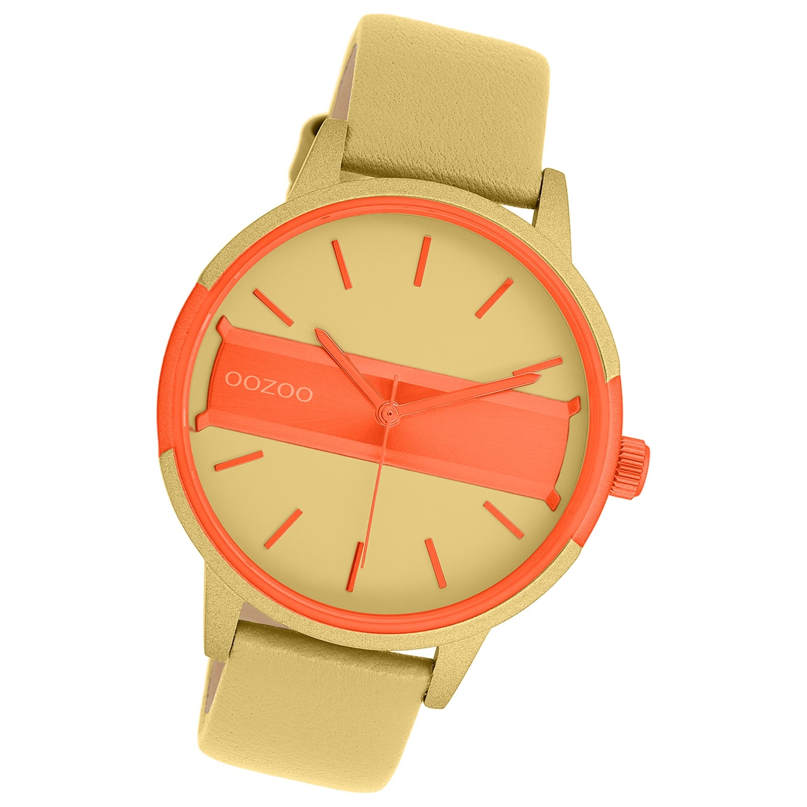 Oozoo Damen Armbanduhr Timepieces Analog Lederband olivgrün UOC11457