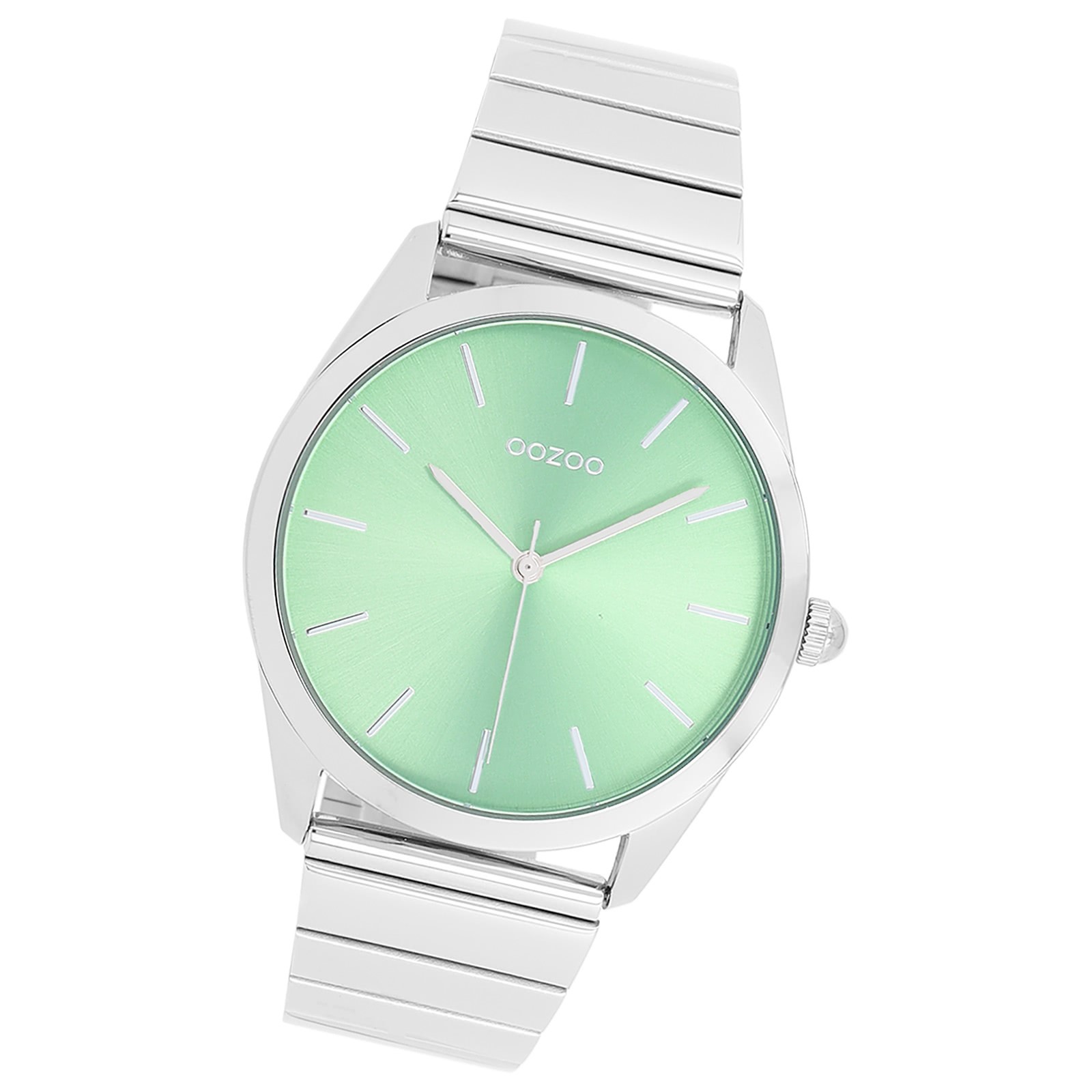 Oozoo Unisex Armbanduhr Timepieces Analog Metallband silber UOC11516