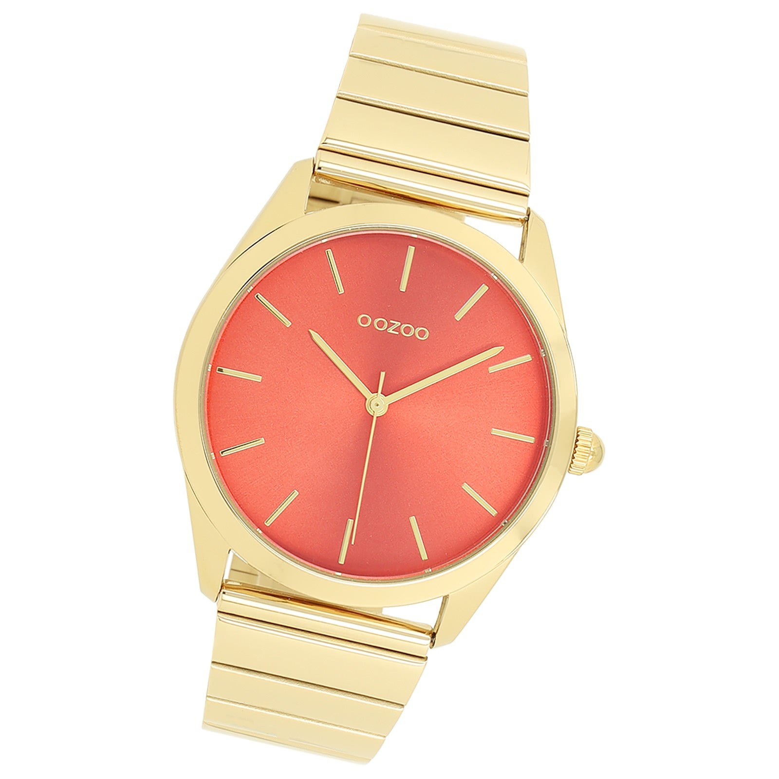 Oozoo Unisex Armbanduhr Timepieces Analog Metallband gold UOC11518