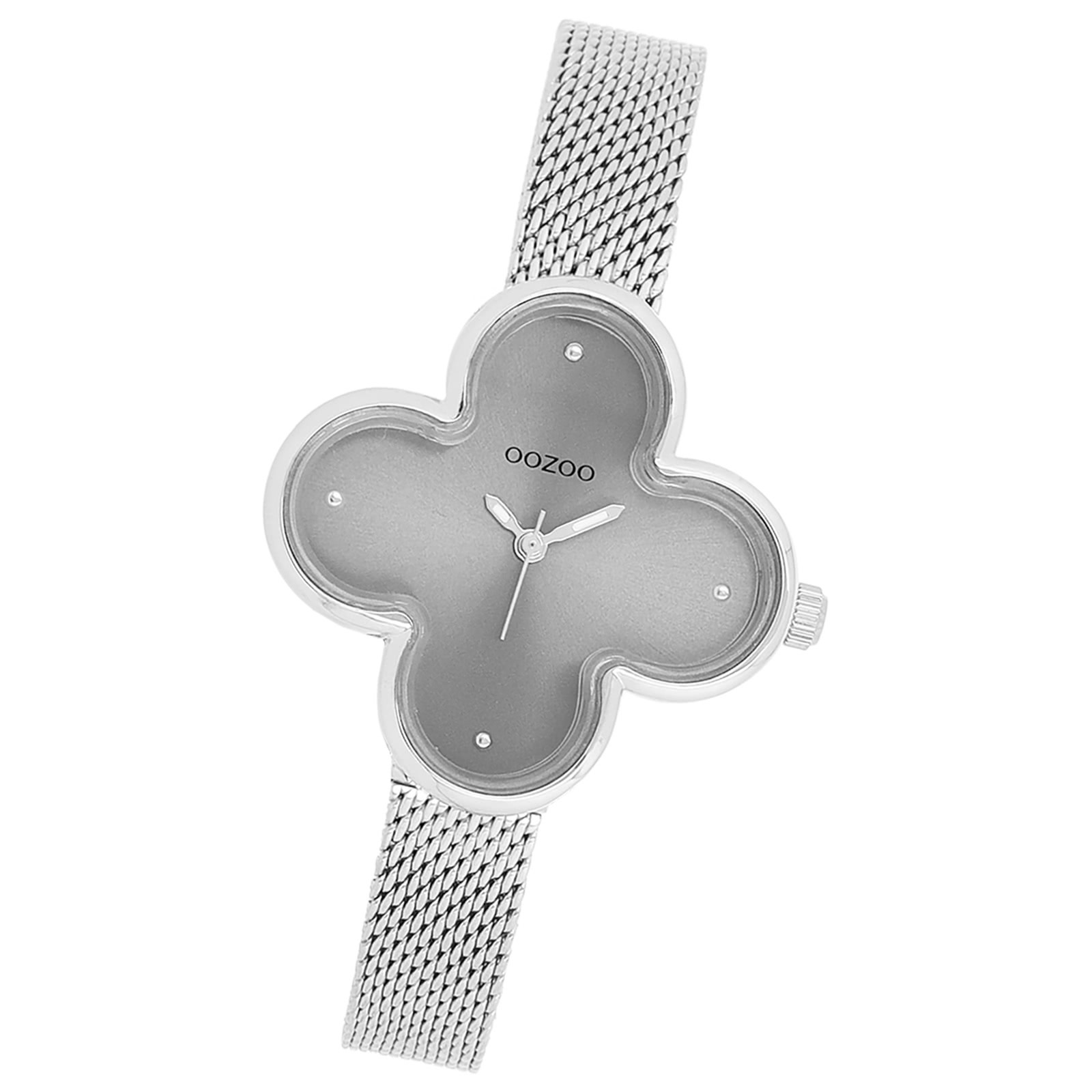 Oozoo Damen Armbanduhr Timepieces Analog Metallband silber UOC11526