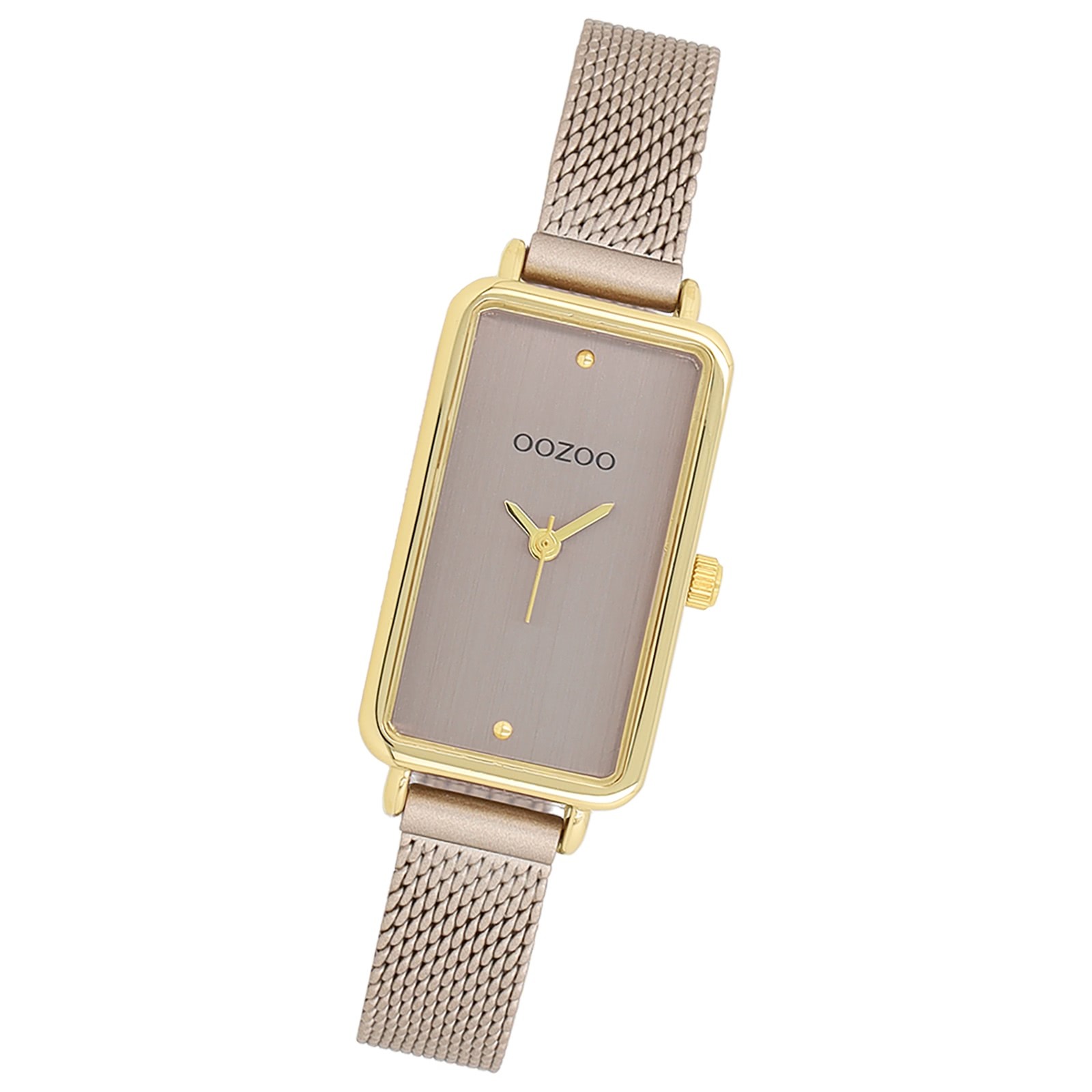 Oozoo Damen Armbanduhr Timepieces Analog Metallband taupe braun UOC11534