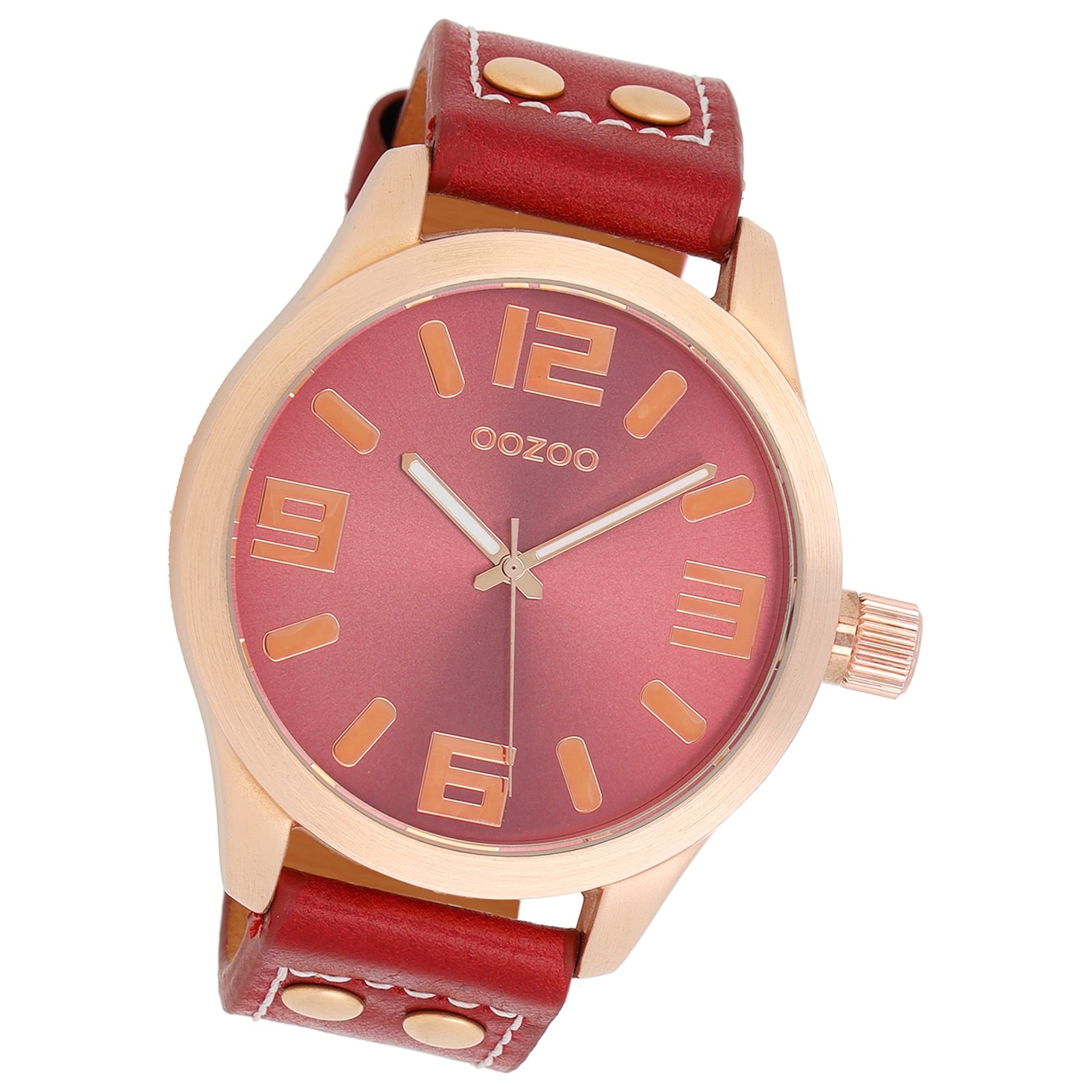 Oozoo Damen Armbanduhr Timepieces Analog Leder rot UOC1155A