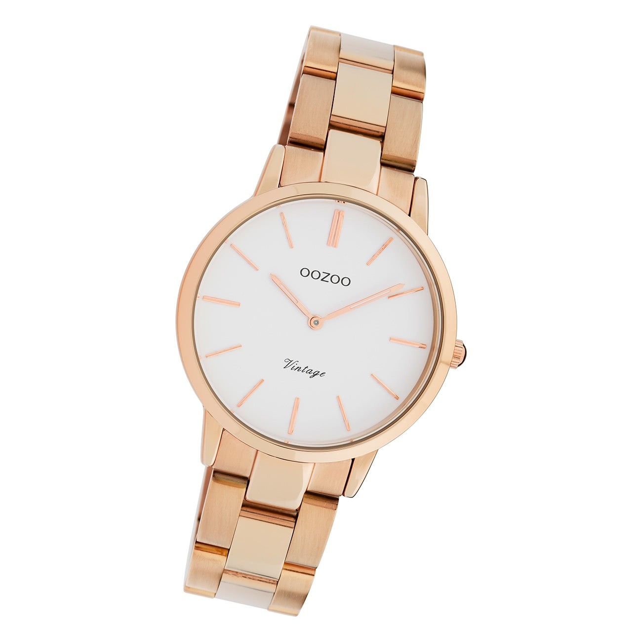 Oozoo Damen Armbanduhr Ultra Slim C20048 Analog Edelstahl rosegold UOC20048