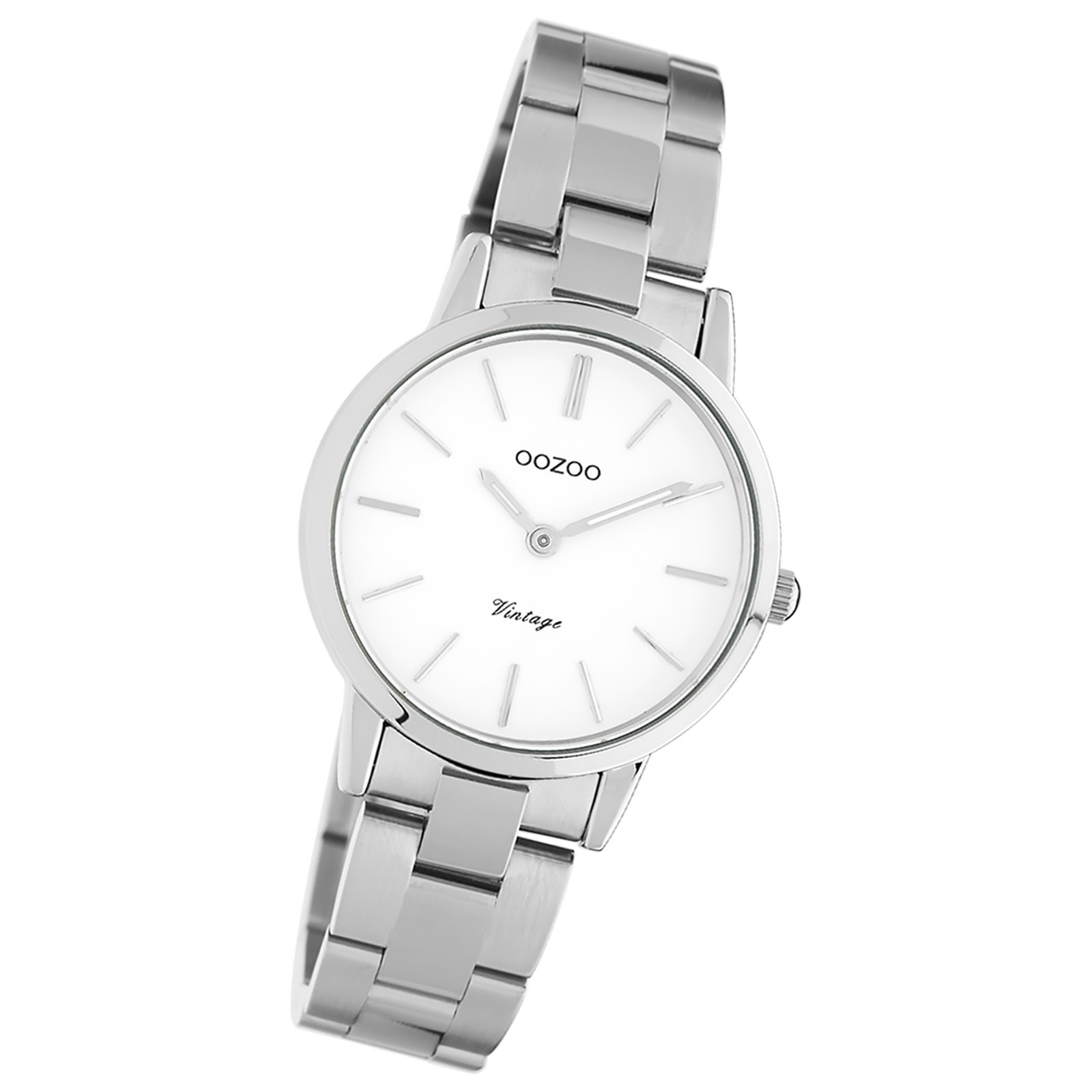 Oozoo Damen Armbanduhr Ultra Slim Analog Edelstahl silber UOC20110