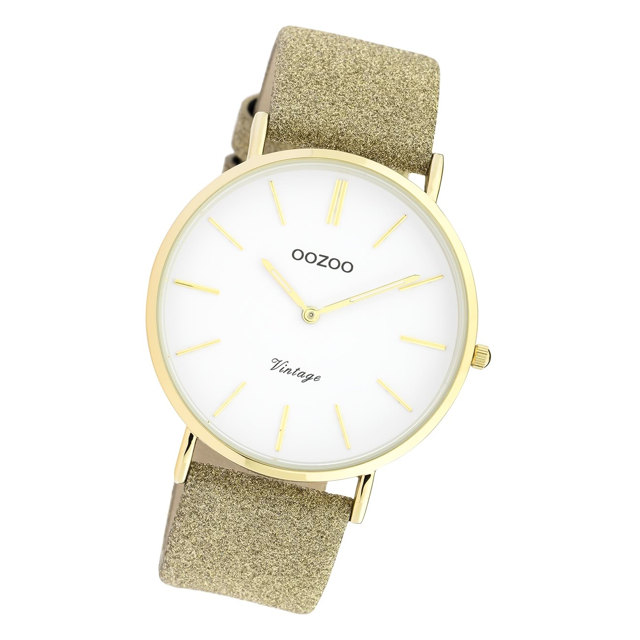 Oozoo Damen Armbanduhr Vintage C20148 Analog Leder gold UOC20148