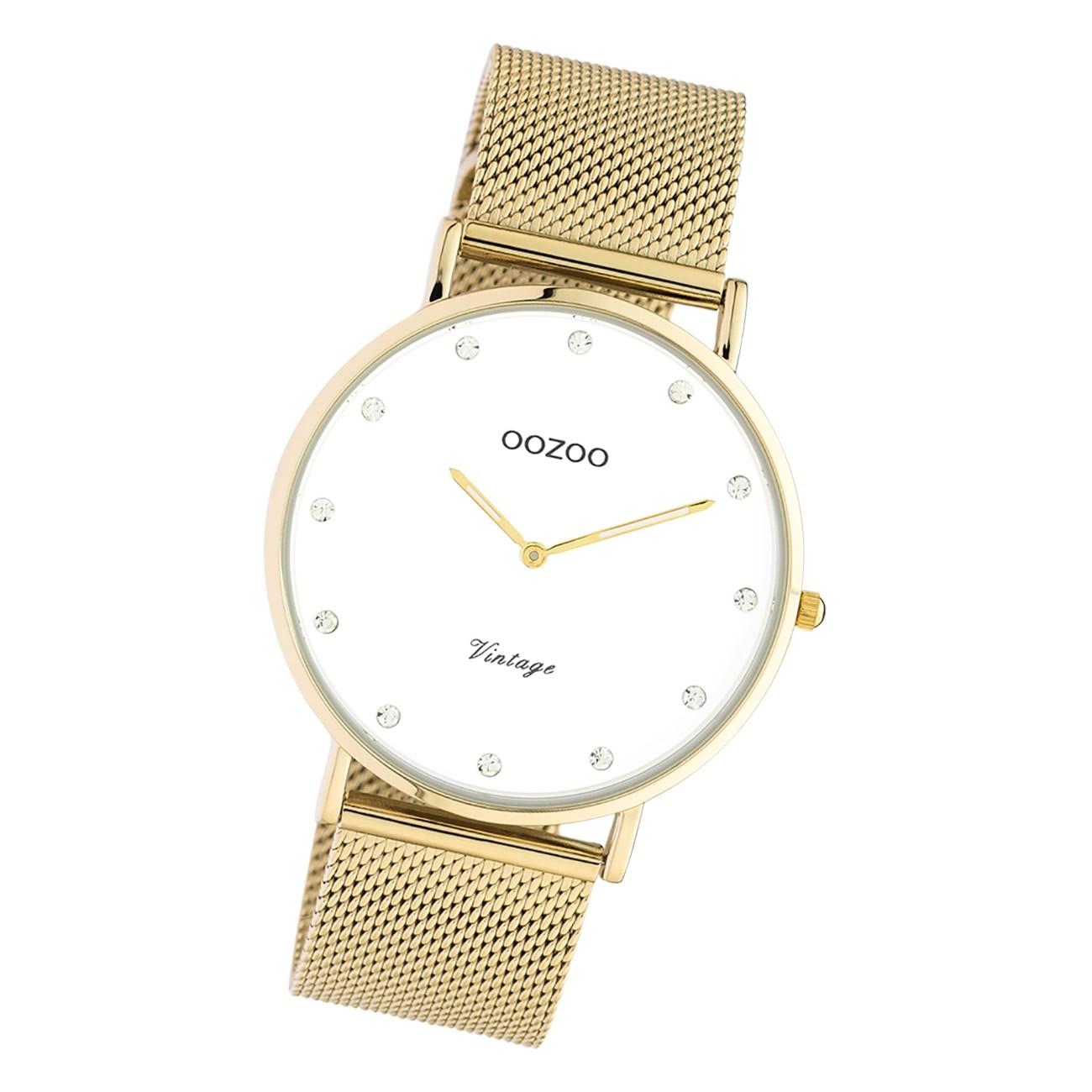 Oozoo Unisex Armbanduhr Vintage Series C20236 Analog Edelstahl gold UOC20236