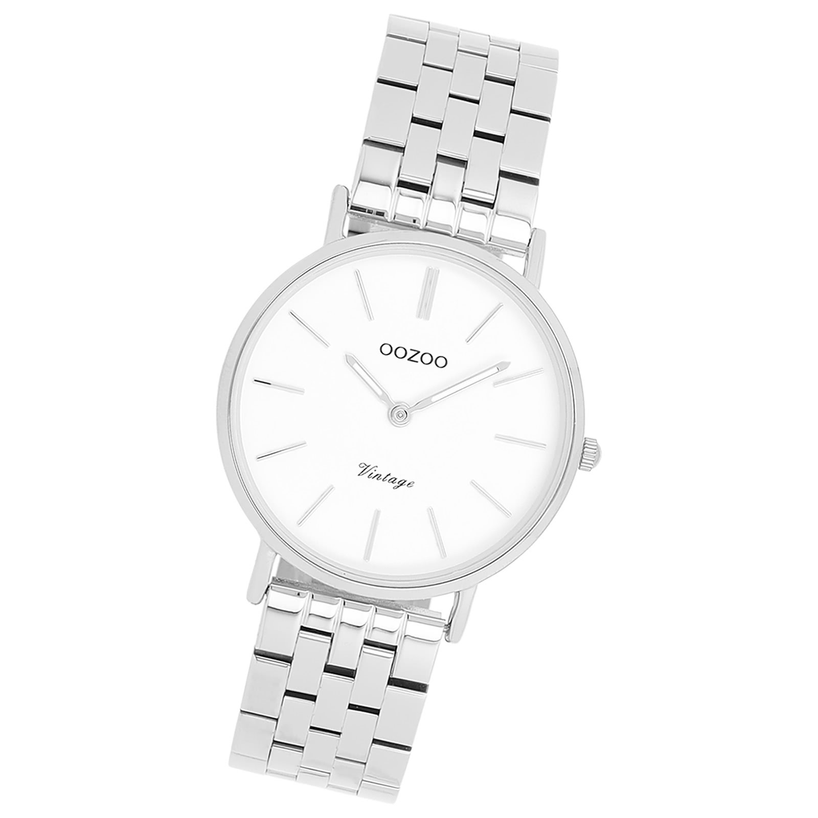 Oozoo Damen Armbanduhr OOZOO Vintage Analog Metallband silber UOC20405