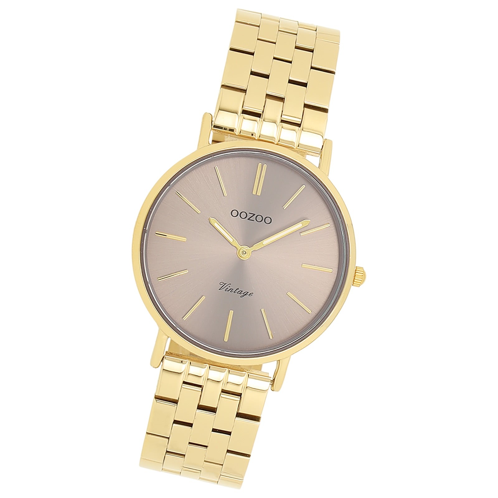 Oozoo Damen Armbanduhr OOZOO Vintage Analog Metallband gold UOC20408