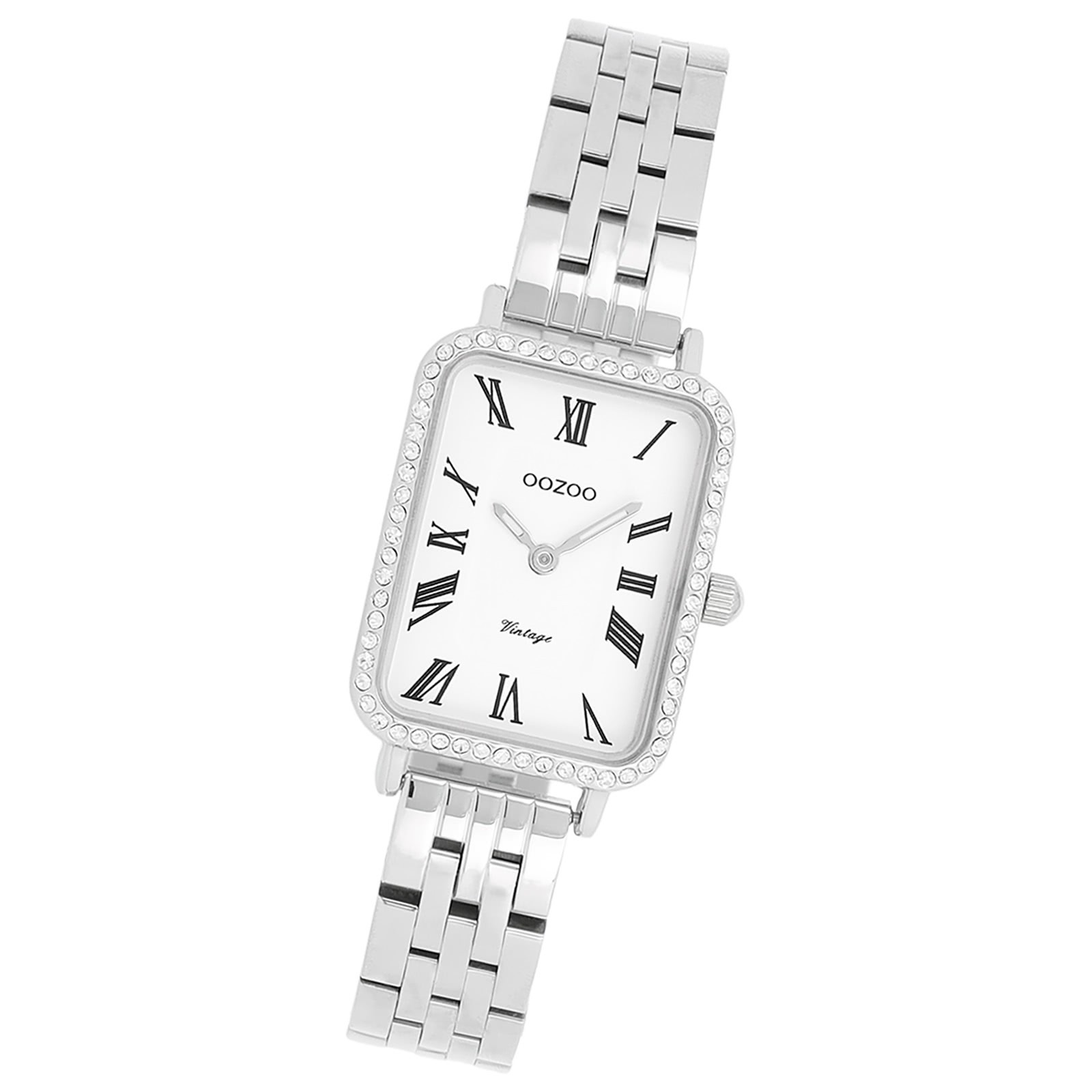 Oozoo Damen Armbanduhr OOZOO Vintage Analog Metallband silber UOC20413