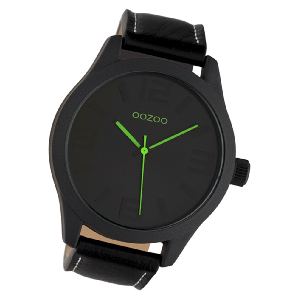 Oozoo Herren Armbanduhr Timepieces C7114 Quarz Leder schwarz UOC7114