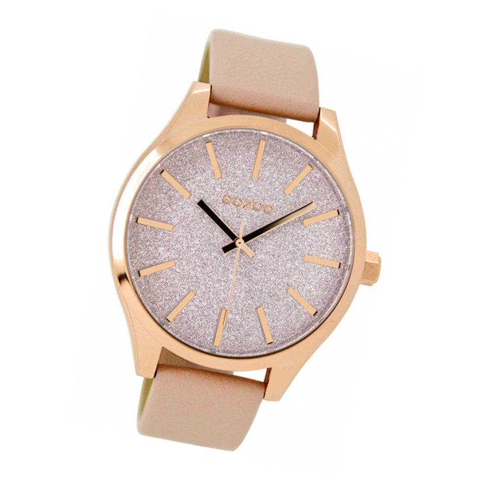 Oozoo Damen-Uhr Timepieces Quarzuhr C9121 Leder-Armband rosa UOC9121