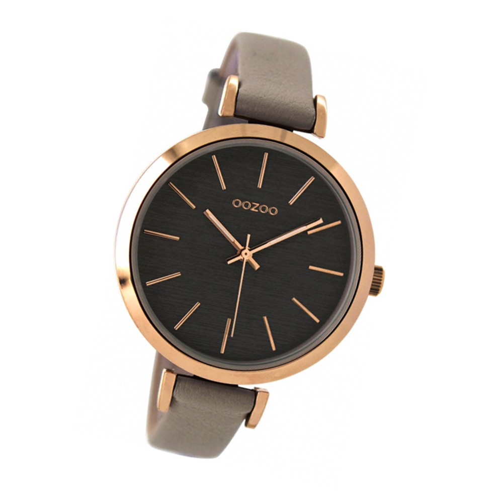 Oozoo Damen-Uhr Timepieces Quarzuhr C9135 Leder-Armband beige UOC9135
