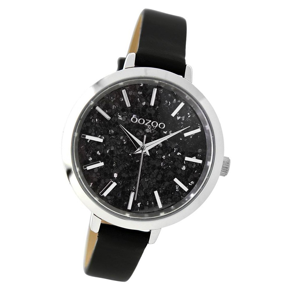 Oozoo Damen-Uhr Timepieces Quarzuhr C9149 Leder-Armband schwarz UOC9149