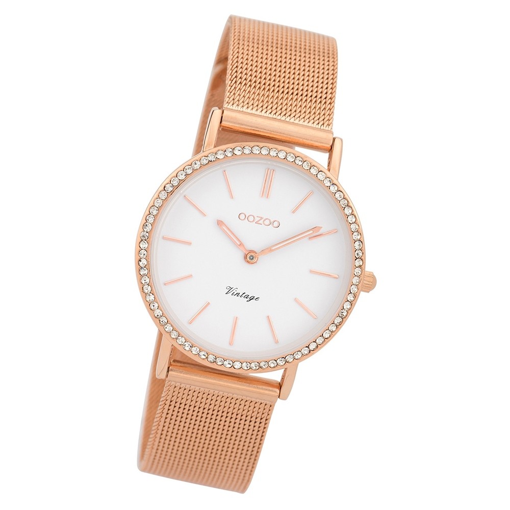 Oozoo Damen Armbanduhr Ultra Slim C9328 Quarz Stahl rosegold UOC9328