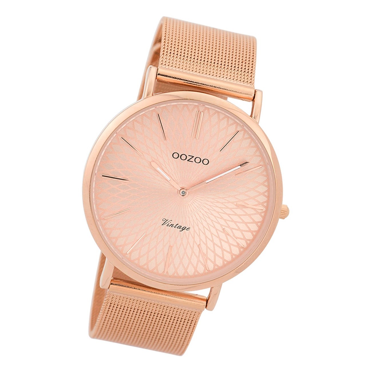 Oozoo Damen Armbanduhr Ultra Slim C9343 Analog Edelstahl rosegold UOC9343