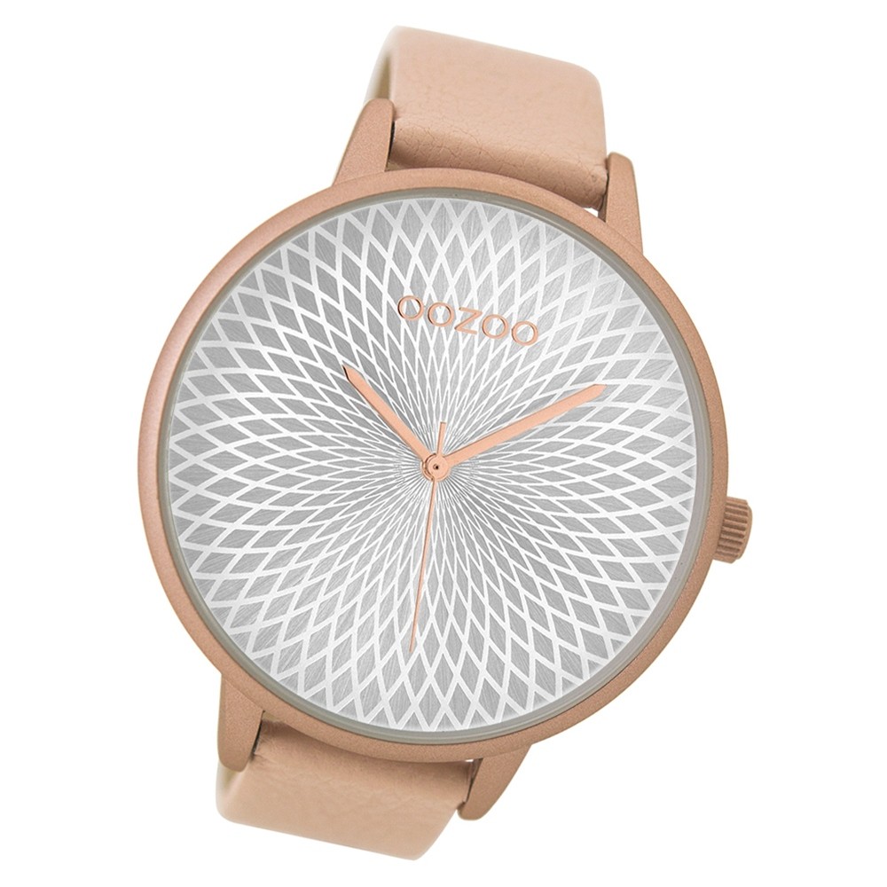 Oozoo Damen Armbanduhr rosa Timepieces Quarz C9522 Lederarmband rosa UOC9522