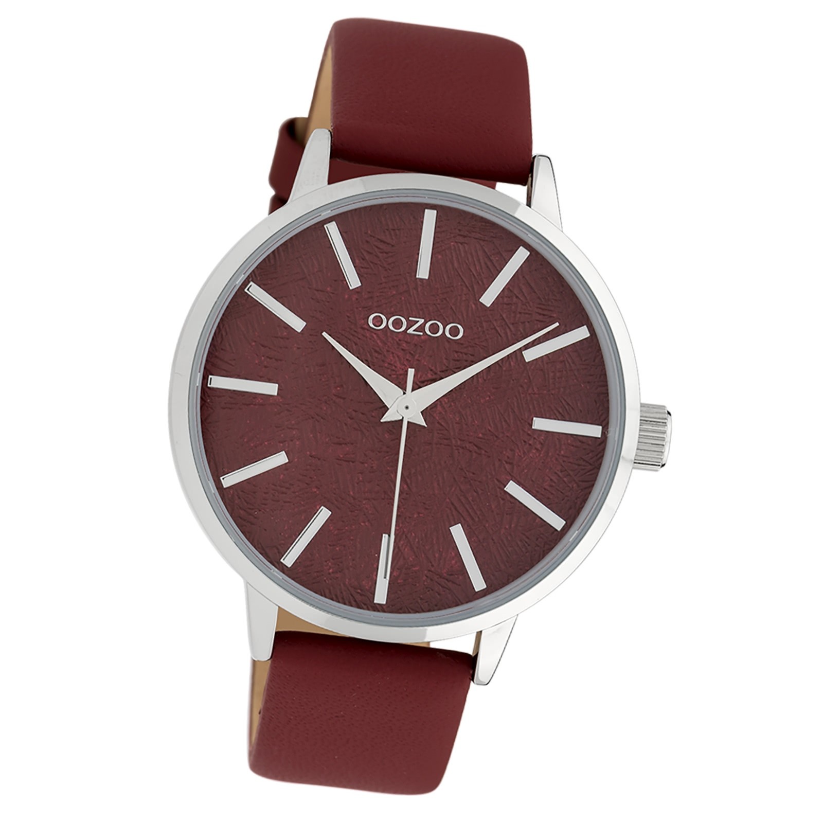 Oozoo Damen Armbanduhr Timepieces C9752 Analog Leder dunkelrot UOC9752