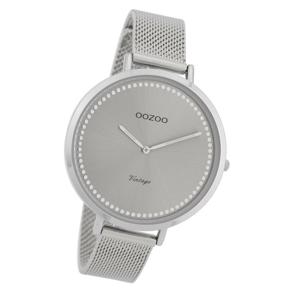 Oozoo Damen Armbanduhr Ultra Slim C9855 Quarz Edelstahl silber UOC9855