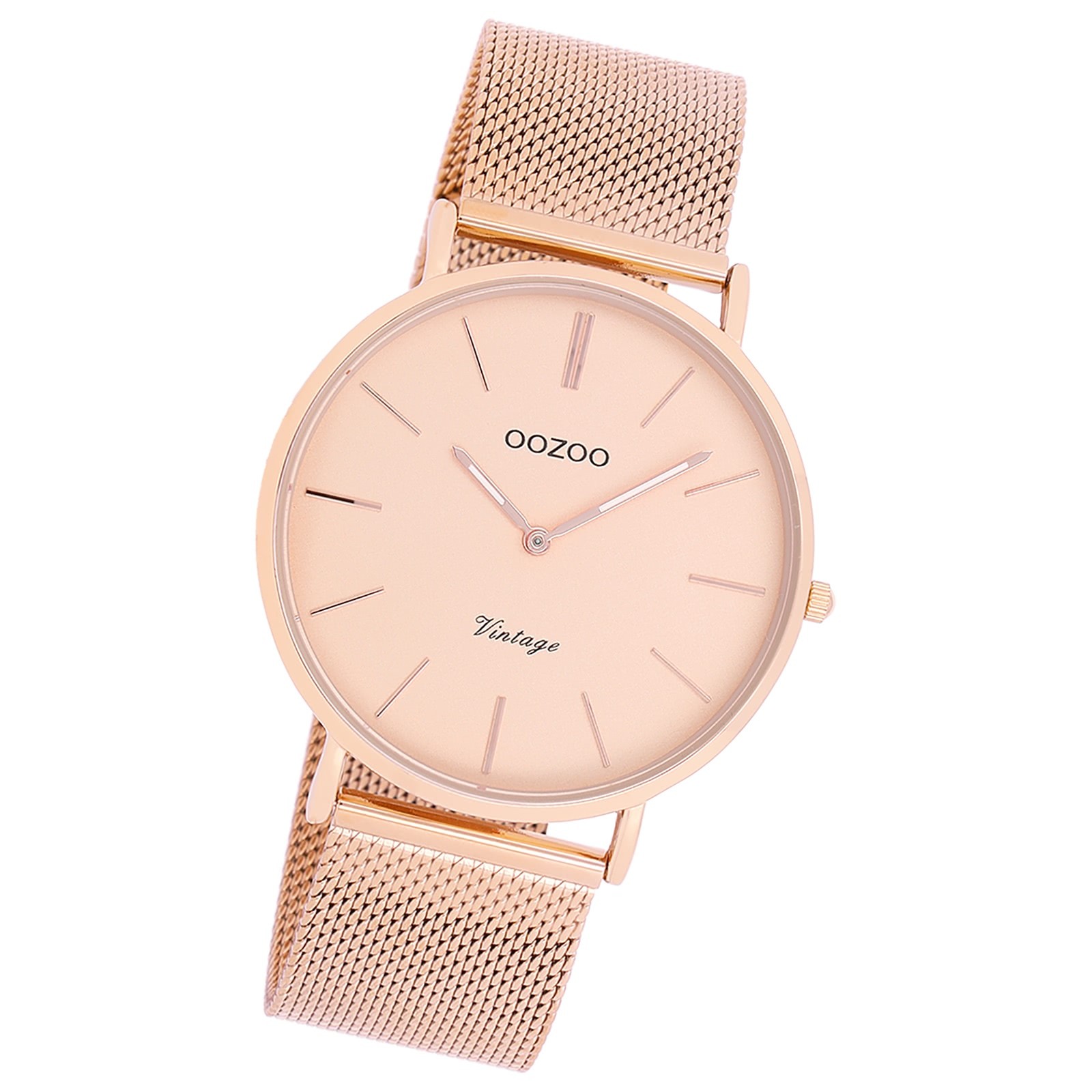 Oozoo Damen Armbanduhr Vintage Series C9921A Analog Edelstahl roségold UOC9921A