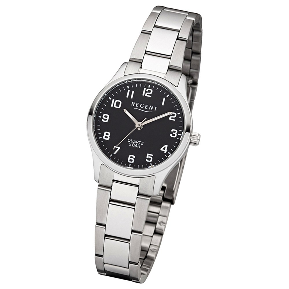 Regent Damen-Armbanduhr 32-2253412 Quarz-Uhr Edelstahl-Armband silber UR2253412