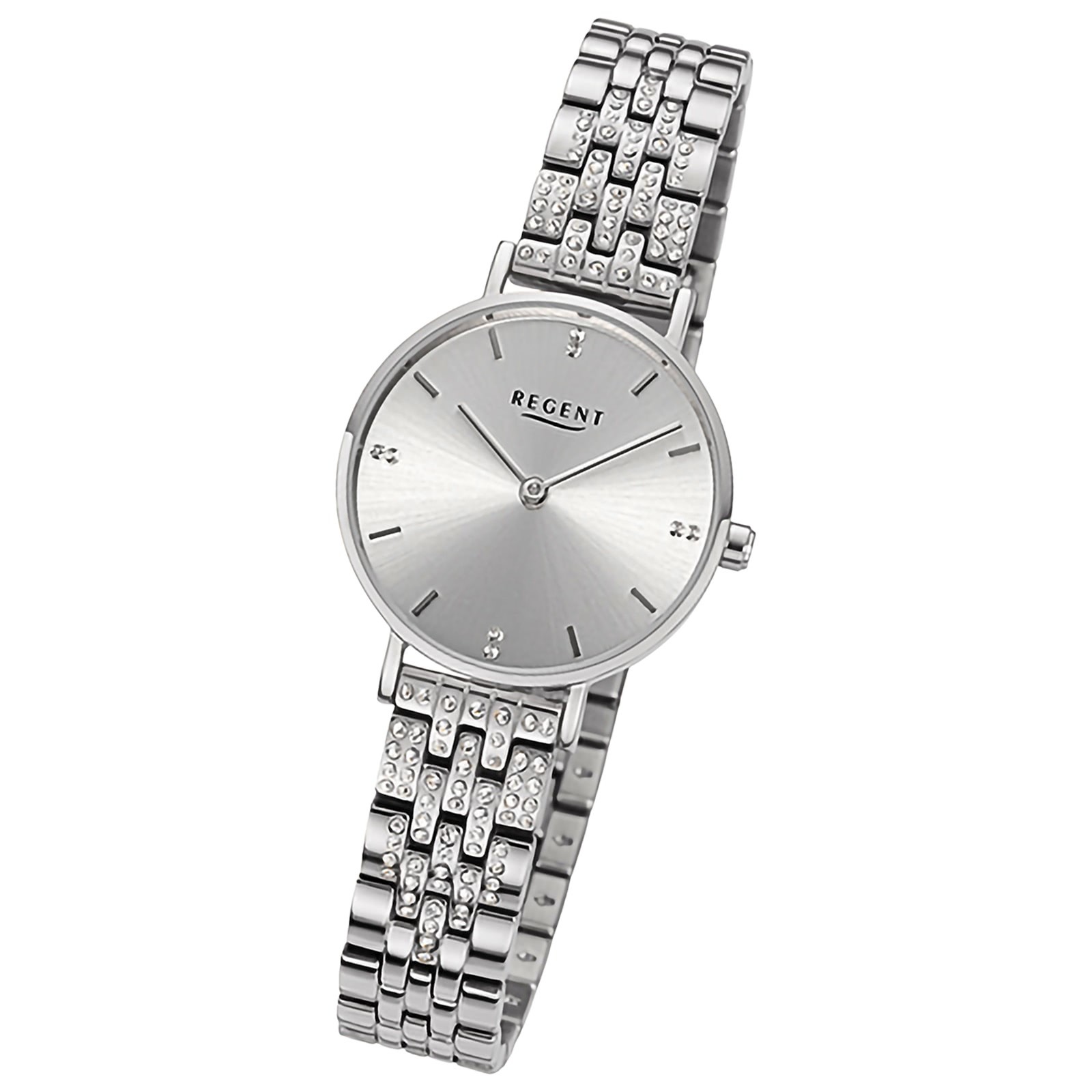 Regent Damenuhr Edelstahl-Armbanduhr Analog Metallarmband URBA872