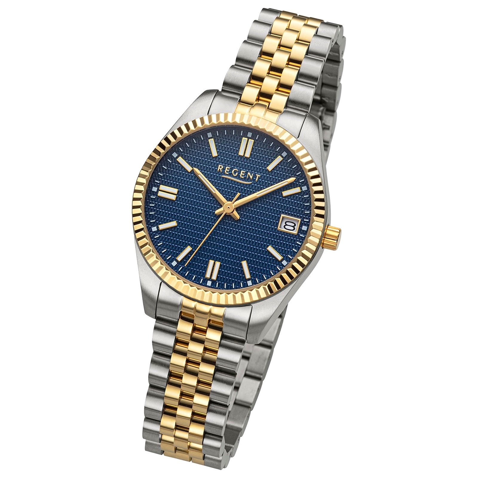 Regent Damenuhr Edelstahl-Armbanduhr Analog Metallarmband URBA875