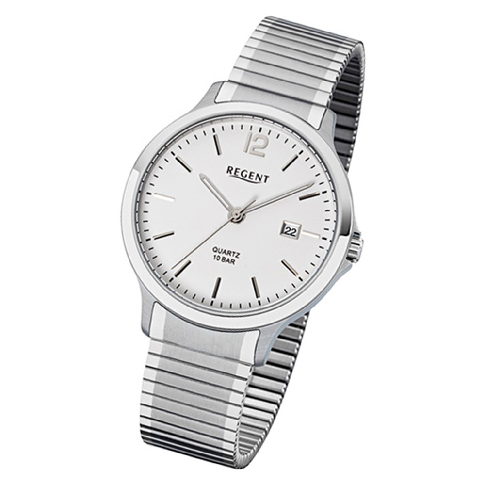 Regent Herren-Armbanduhr 32-F-1020 Edelstahl-Armband silber URF1020