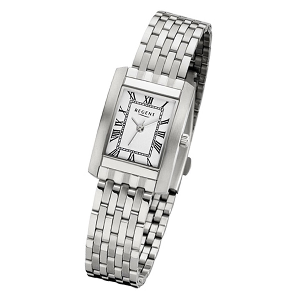 Regent Damen-Armbanduhr 32-F-1050 Quarz-Uhr Edelstahl-Armband silber URF1050