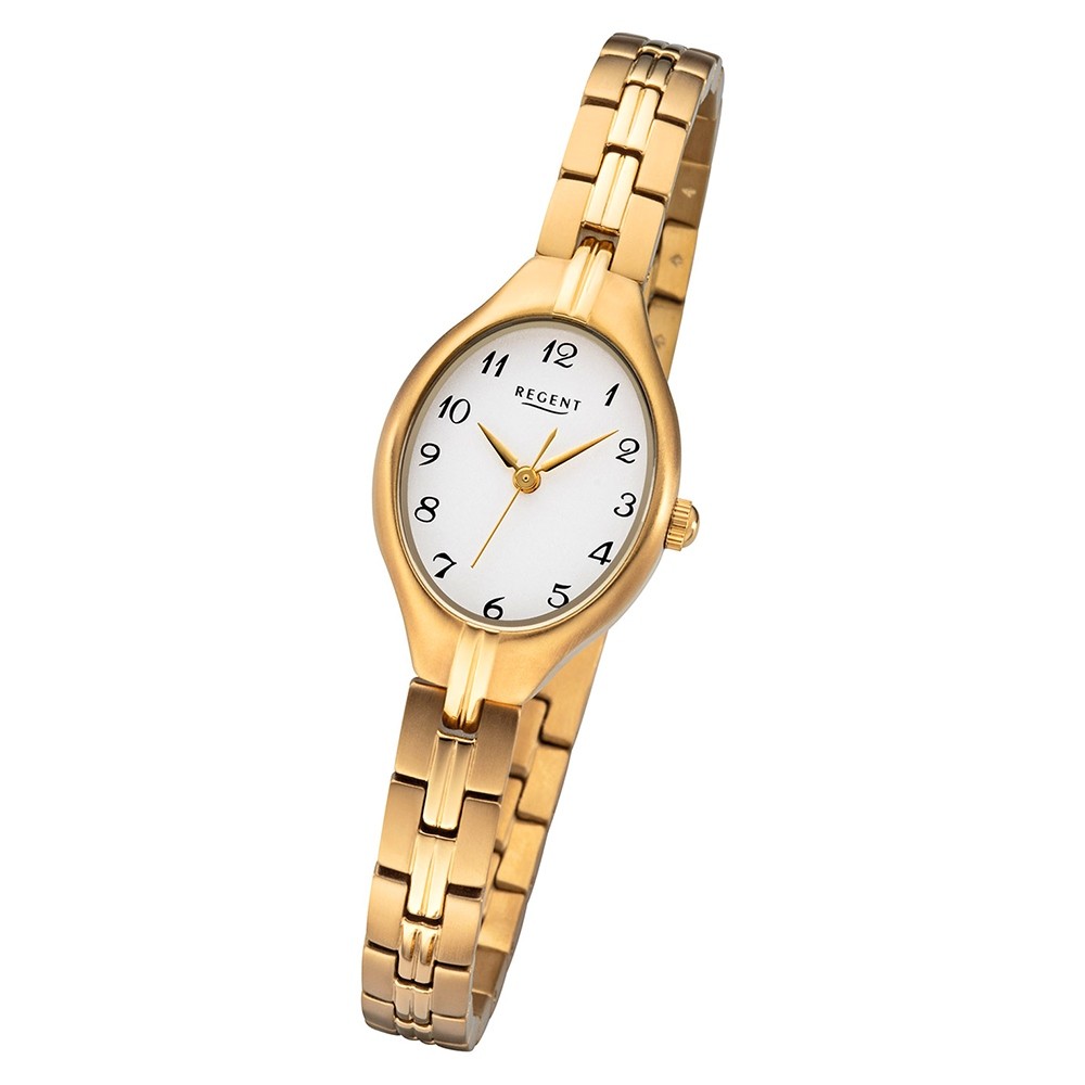 Quarz-Uhr Damen F-1163 URF1163 gold Regent Titan Analog Armbanduhr
