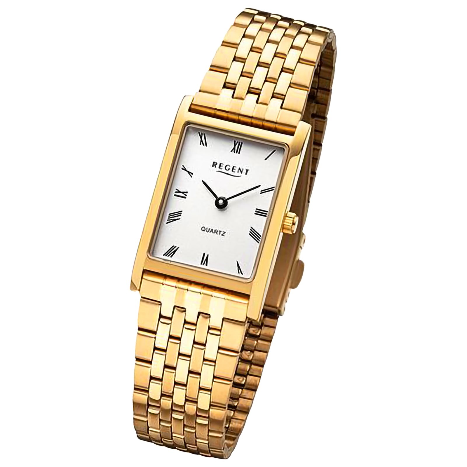Regent Damen Armbanduhr Analog Metallarmband gold URF1333