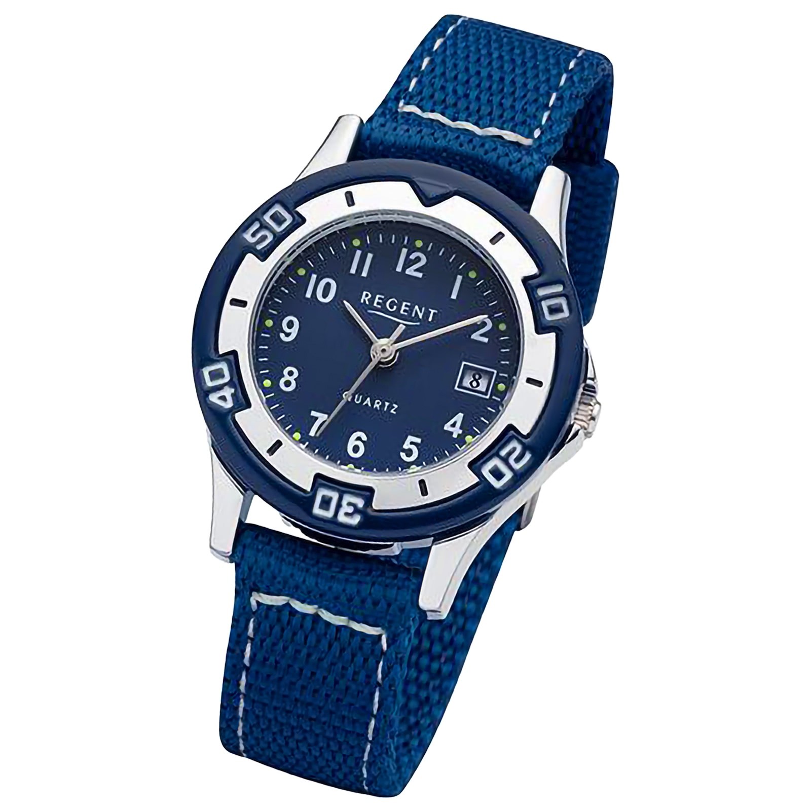 Regent Jugend Armbanduhr Analog Textilarmband blau URF1366