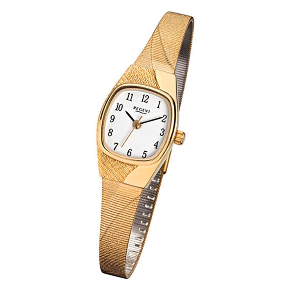 Regent Damen-Uhr - Metallarmband - URF624 - Edelstahl gold Quarzwerk