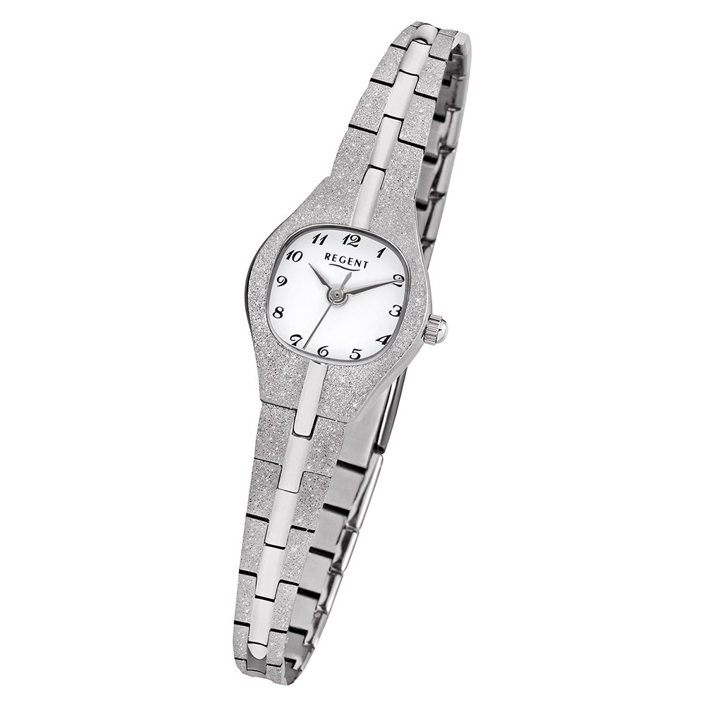 Regent Damen Armbanduhr Analog F-626 Quarz-Uhr Metall silber URF626