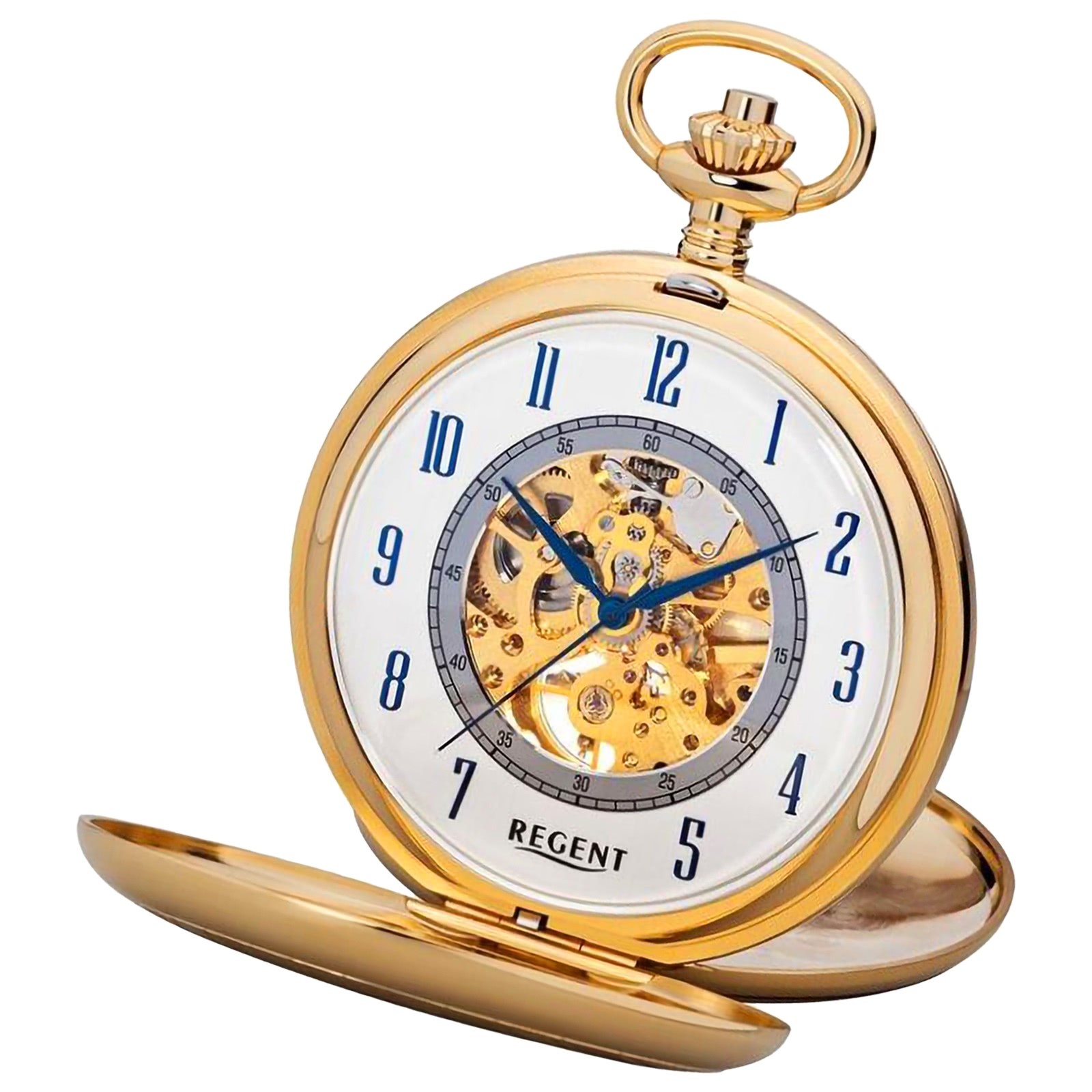 Regent Herren Taschenuhr Analog Gehäuse gold URP706